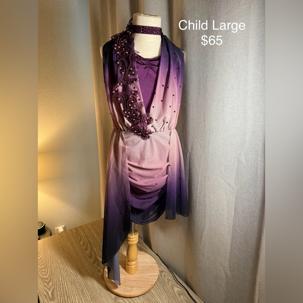 Purple lyrical dance costume